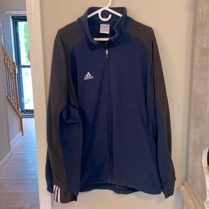 Adidas ClimaWarm Zip Up Jacket Size Large Navy/Slate Gray EUC Super Soft